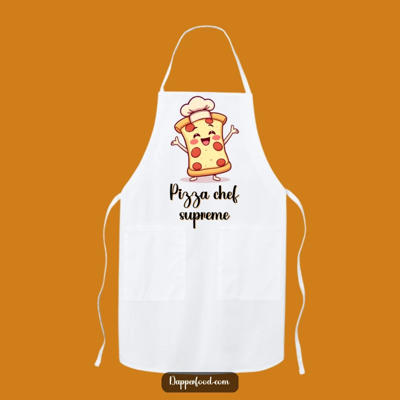 Funny Pizza Chef Apron, Kitchen Humor Gift for Aspiring Chefs
