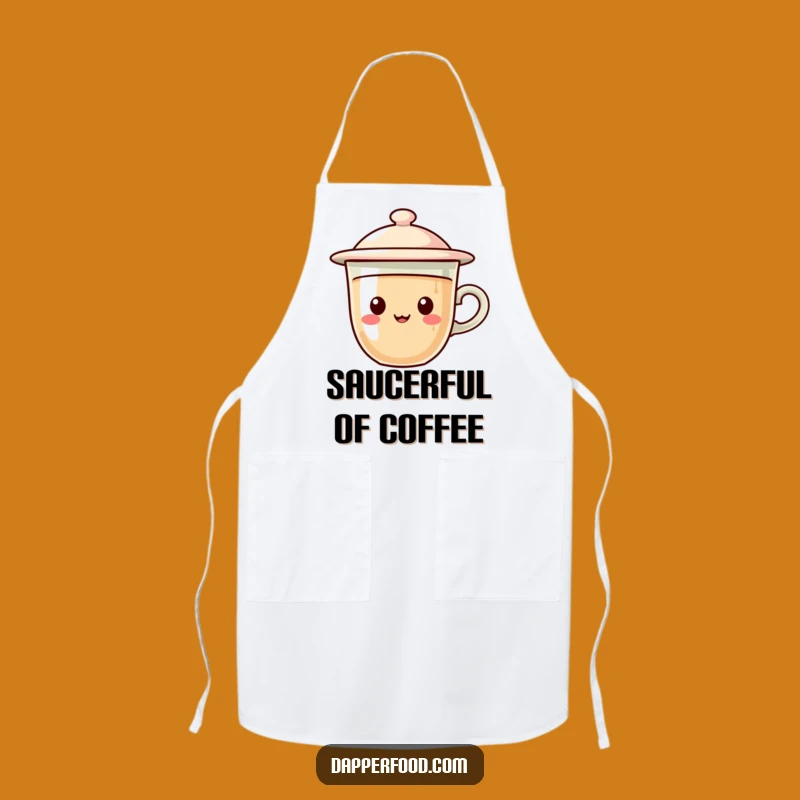 Funny UFO Coffee Apron: Cook with Cosmic Charm & Kitchen Humor