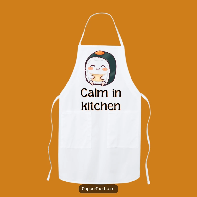 Funny Zen Sushi Apron, Kitchen Meditation Gift for Food Lovers