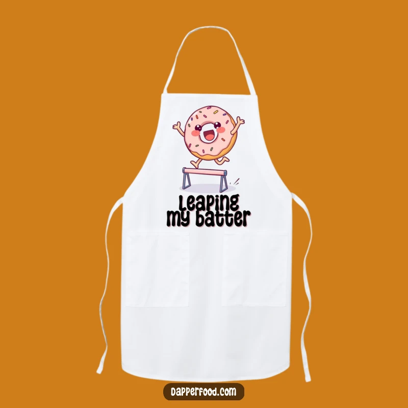Funny Donut Leap Apron - Sweet Kitchen Fun & Baker Gift