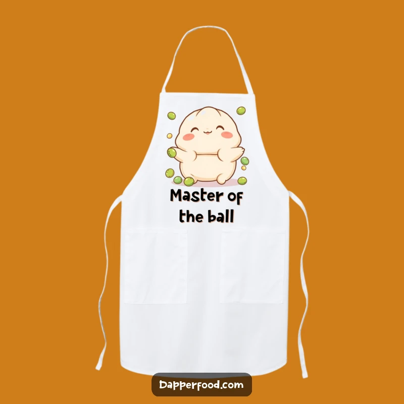 Funny Dumpling Balance Apron - Kitchen Character Bib for Playful Cooks