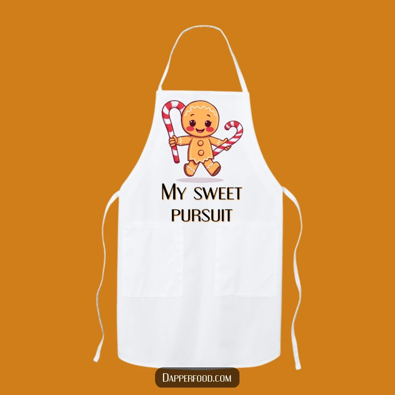 Funny Gingerbread Man Apron - Kitchen Candy Cane Chef Gift