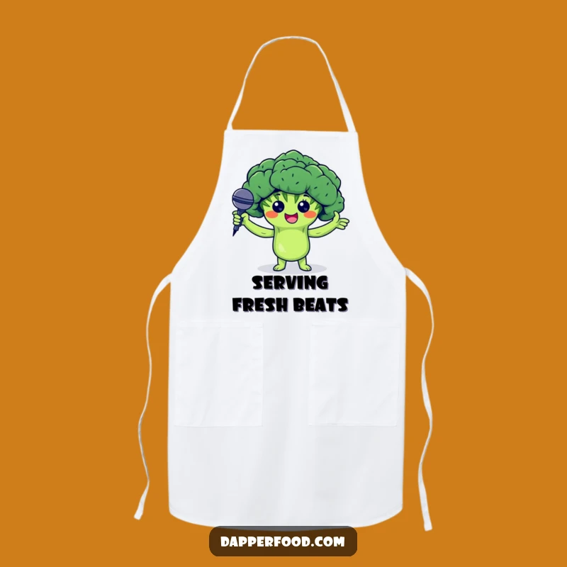Funny Broccoli Apron - Veggie Rockstar Chef Gift