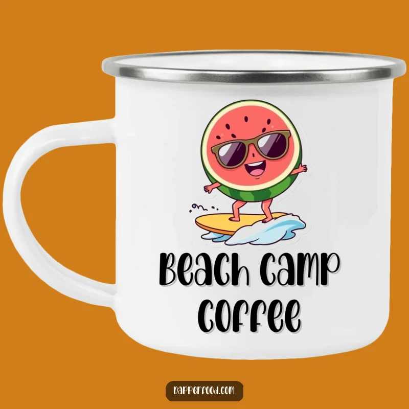 Funny Watermelon Surfer Camping Mug - Adventure Fuel for Beach Lovers Gift