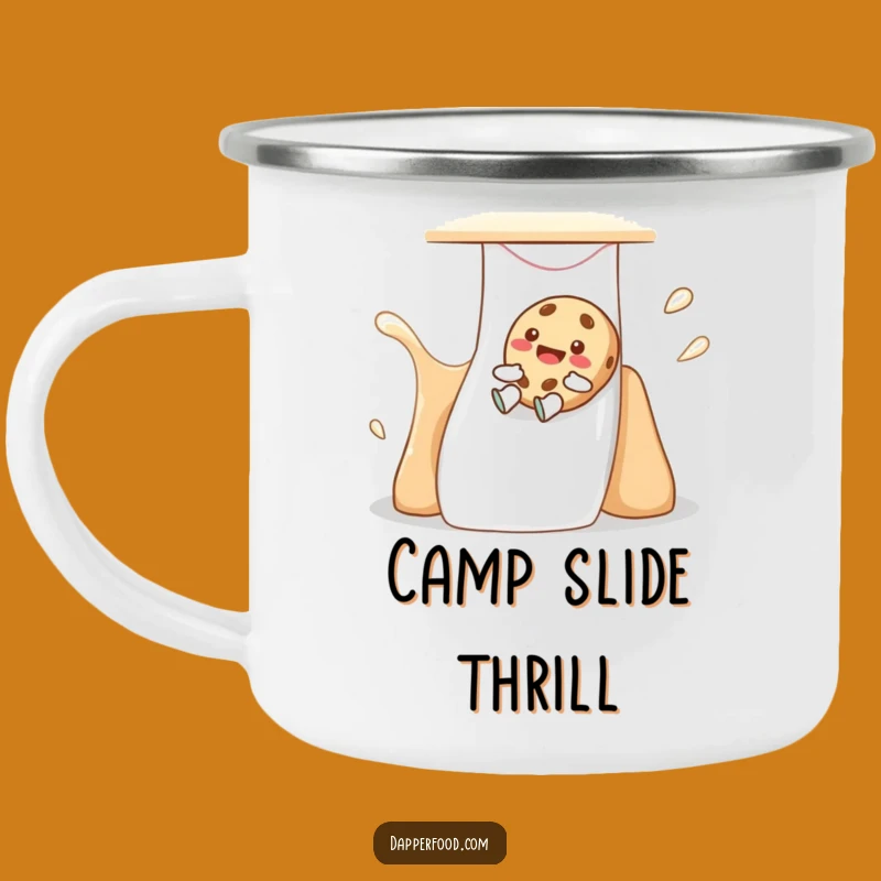 Funny Cookie Slide Camping Mug - Sweet Adventures Begin