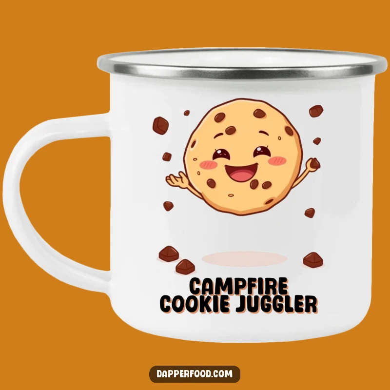 Funny Cookie Juggling Camping Mug: Durable & Whimsical Drinkware