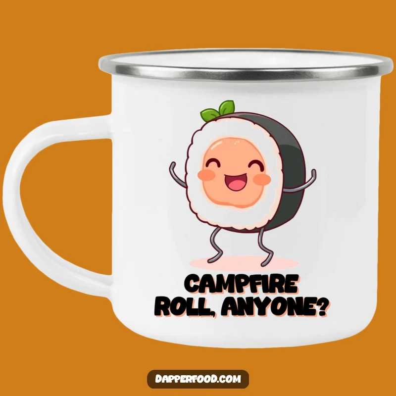 Funny Sushi Roll Bouncing Camping Mug - Cute Foodie Adventures Funny Gift