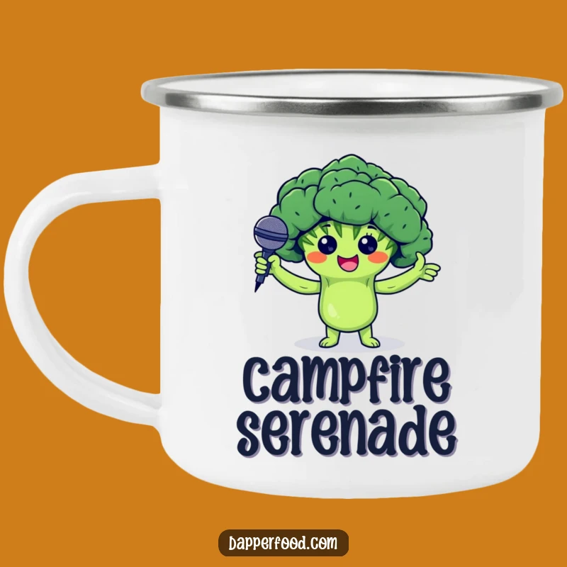 Funny Broccoli Rockstar Camping Mug - Adventure Ready!