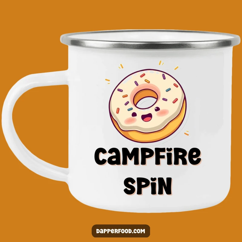 Durable Funny Spinning Donut Camping Mug, Sweet Outdoor Treat Gift