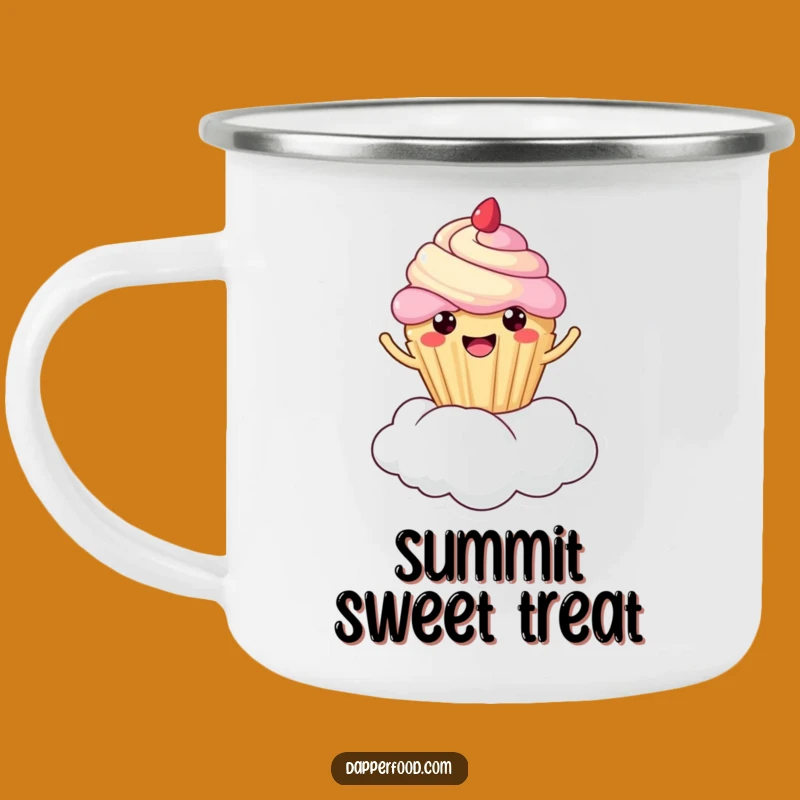 Funny Cupcake Cloud Bounce Camping Mug: Sweet Adventures with Kawaii Joy