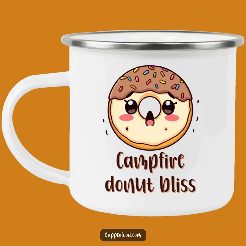 Funny Doughnut Sprinkle Surprise Camping Mug: Sweet Sips for Outdoor Fun