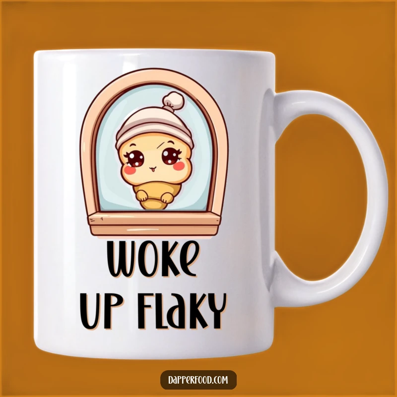 Funny Croissant Bakery Peek Mug: Hilarious Baker's Humor & Coffee Gift