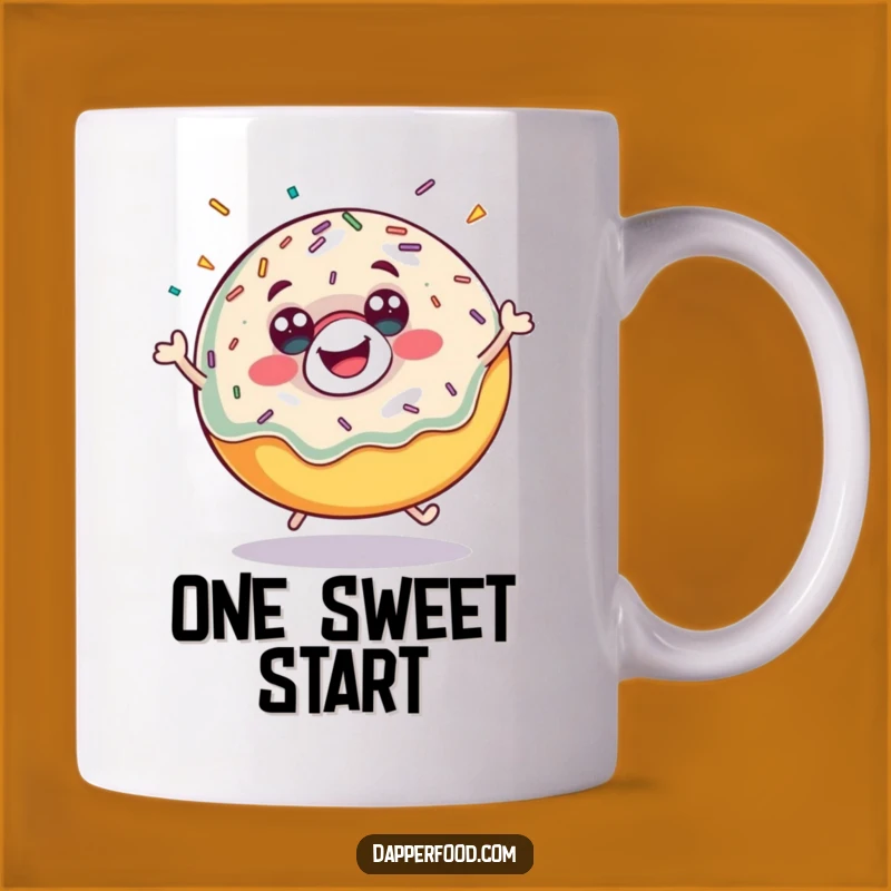 Funny Donut Bounce Mug - Energetic Treat Gift for Sweet Lovers