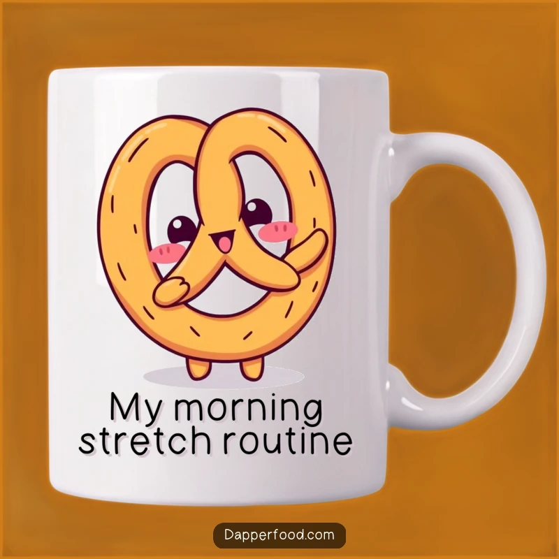 Funny Kawaii Pretzel Wiggle Mug: A Hilarious Gift for Pretzel Lovers!