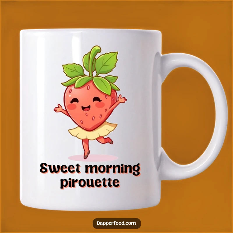 Funny Strawberry Ballet Twirl Mug: A Sweet and Humorous Gift for Dancers