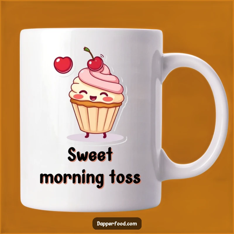 Funny Cupcake Cherry Toss Mug: Adorable & Hilarious Gift for Sweet Treat Lovers