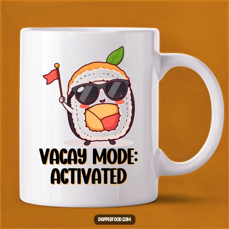 Funny Sushi Roll Sunglasses Flag Mug: A Hilarious Gift for Sushi Lovers