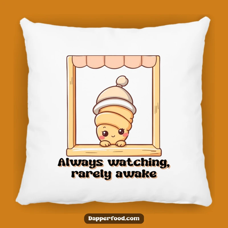 Funny Croissant Bakery Pillow - Cozy Comfort with a Peek!