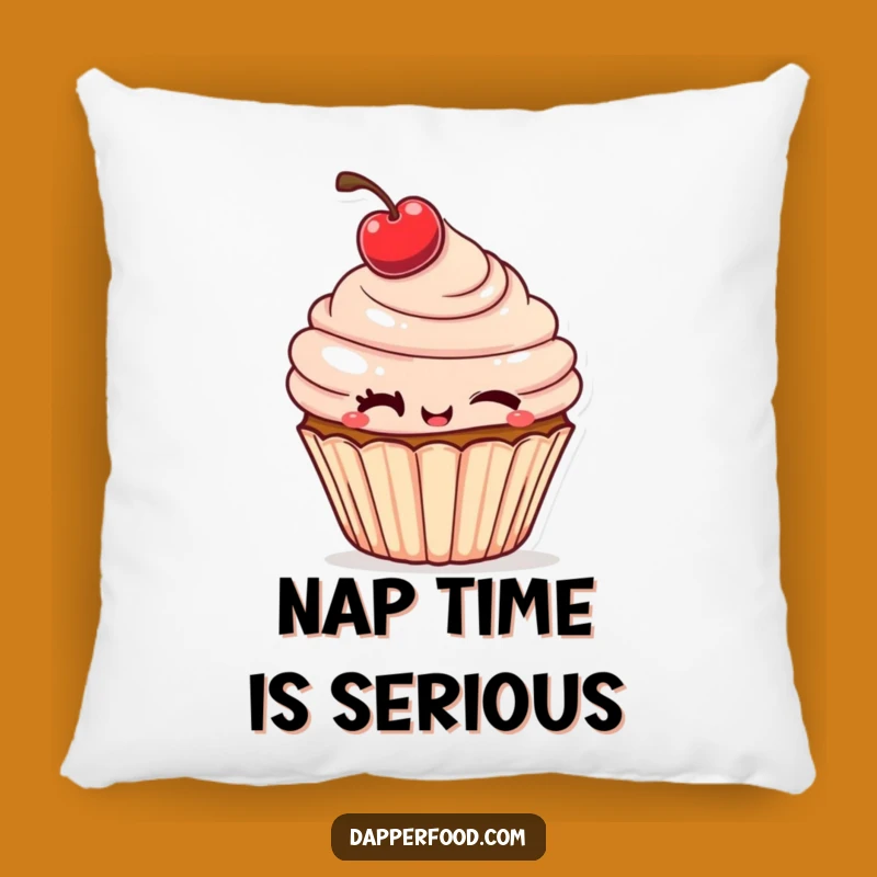Funny Cheeky Cupcake Pillow: Winking Cherry Comfort, A Sweet Funny Gift!
