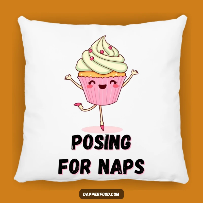 Funny Cupcake Pirouette Pillow - Soft Dessert Dancer Cushion, Gift