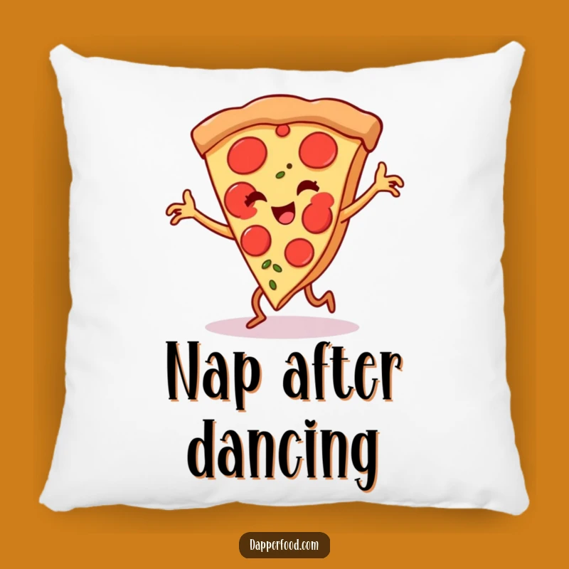 Funny Pizza Flamenco Pillow - Comfy Cushion with a Hilarious Dancing Food Design