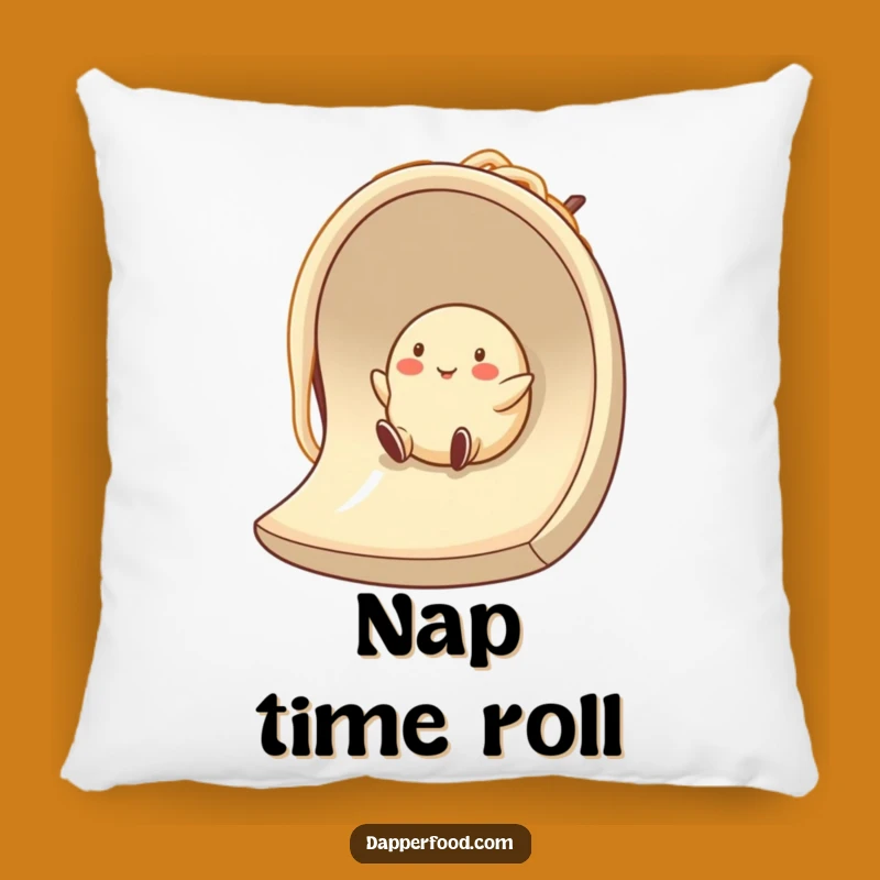Funny Dumpling Noodle Slide Pillow Cozy Comfort with a Hilarious Foodie Friend