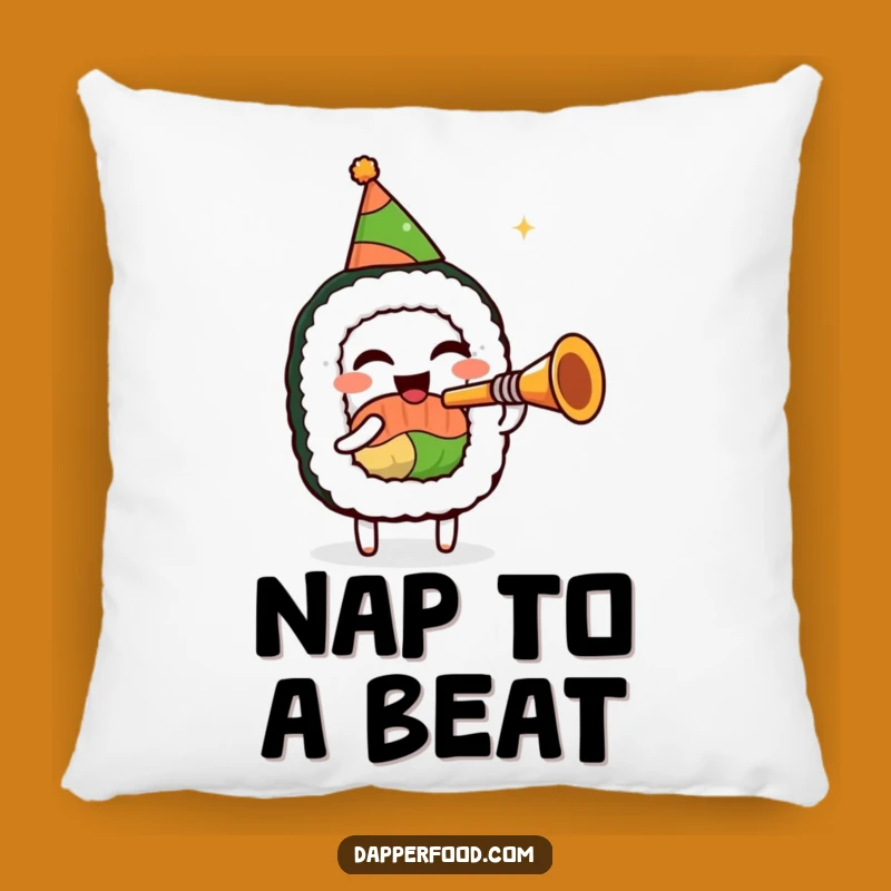 Funny Sushi Trumpet Pillow - Comfy Cushion with a Festive Musical Design