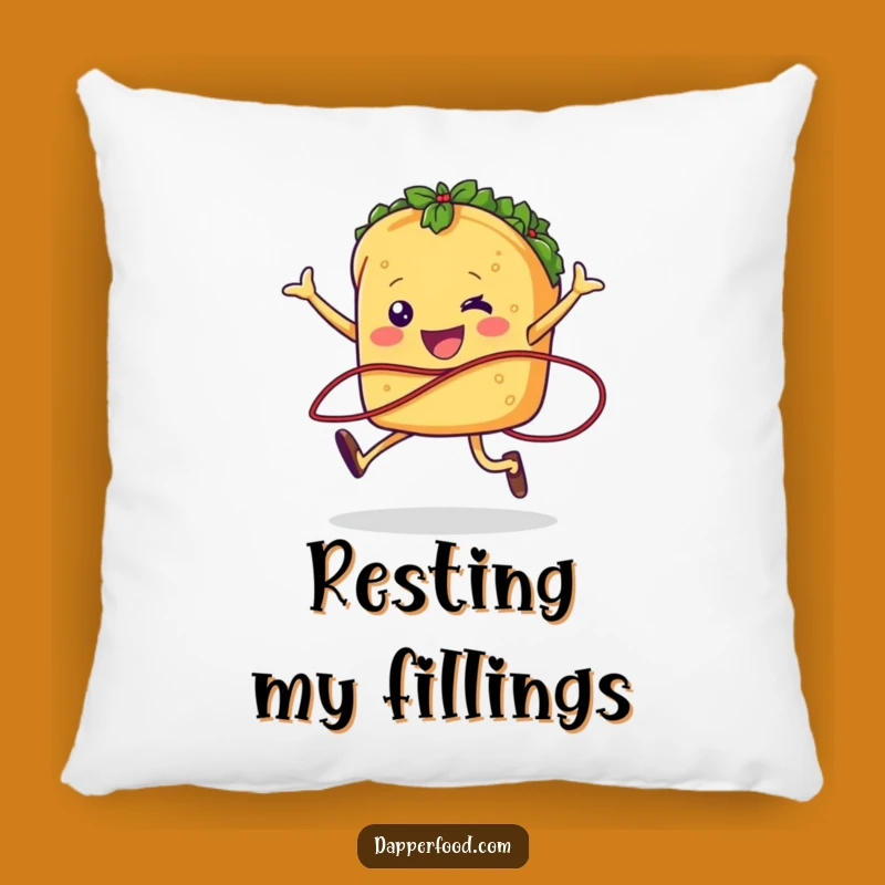 Funny Taco Jumping Rope Pillow Cozy Comfort with a Hilarious Fiesta Friend