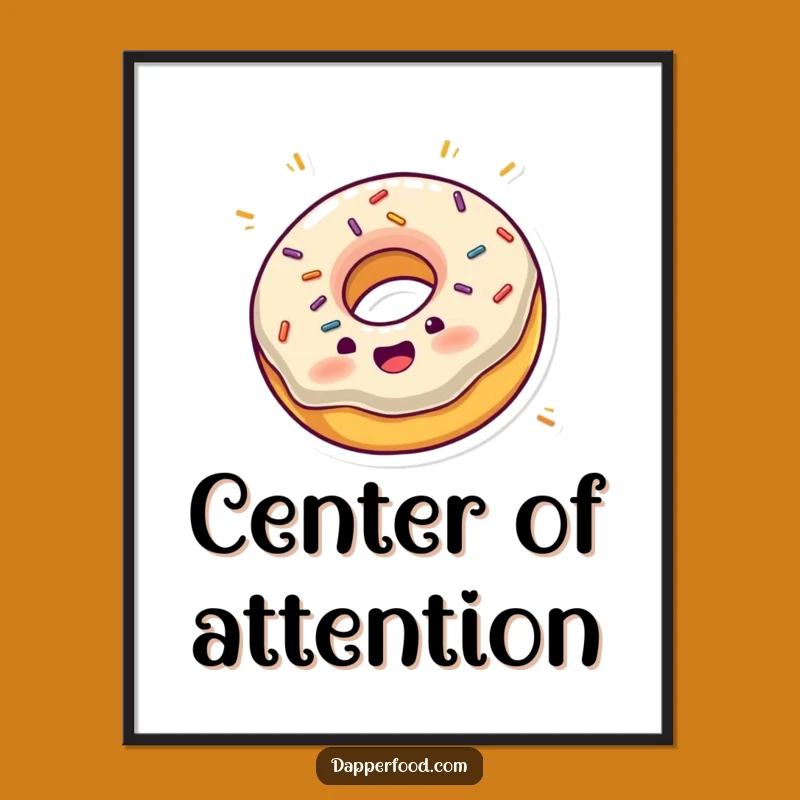 Funny Spinning Donut Digital Art, Joyful Wall Decor Gift