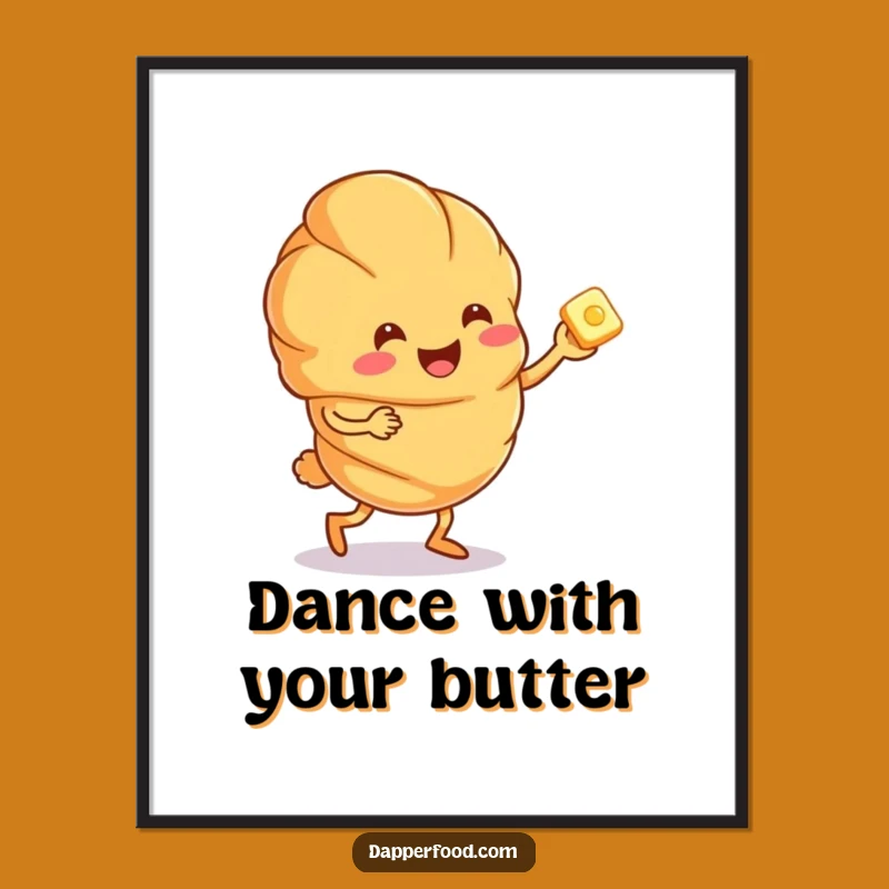 Funny Croissant Jig Digital Art - Hilarious Printable for Instant Kitchen Joy