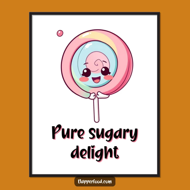 Funny Kawaii Lollipop Digital Art: Instant Gleeful Decor, Perfect Funny Gift