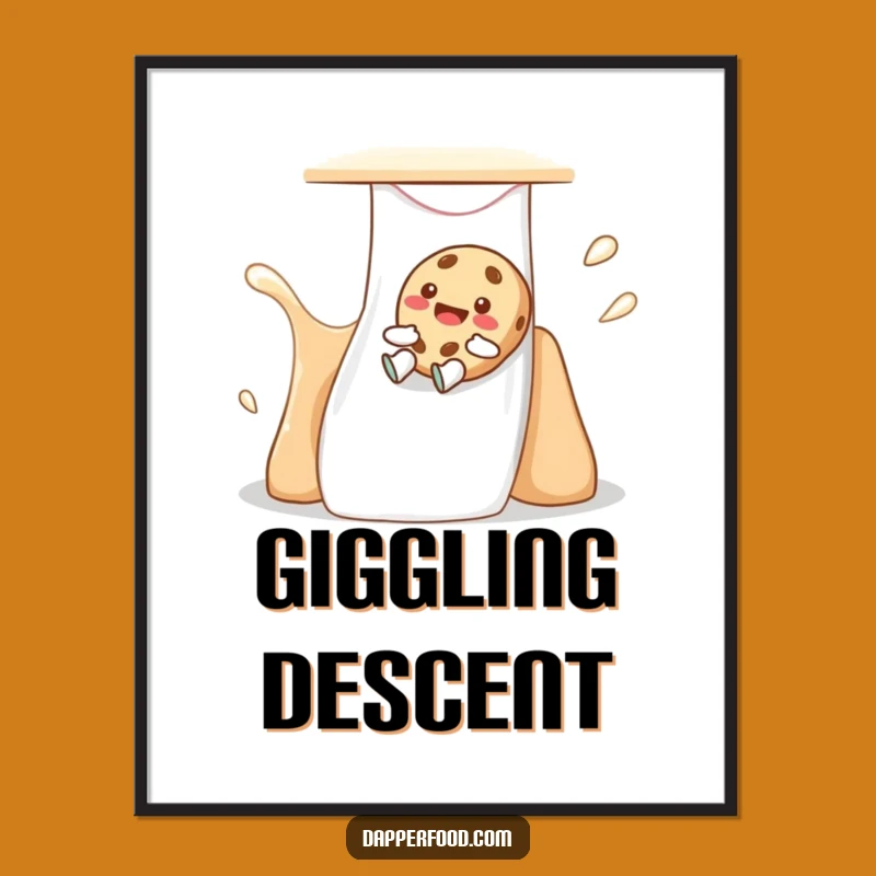 Funny Cookie Slide Digital Art Print - Instant Sweet Joy