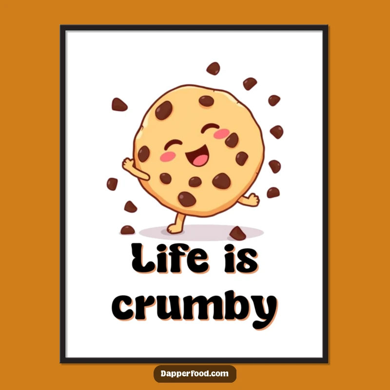 Funny Cookie Cartwheel Digital Art - Instant Sweet Wall Decor Gift