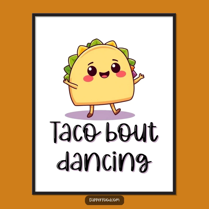 Funny Taco & Burrito Salsa Dance Digital Art - Instant Fiesta Decor Funny Gift