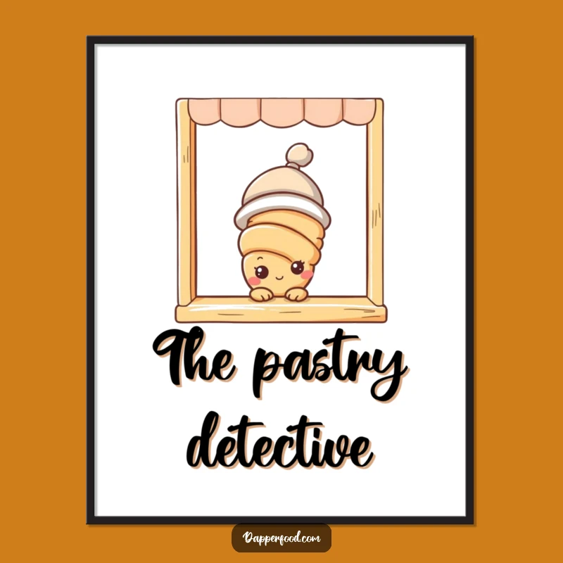 Funny Croissant Bakery Digital Art - Instant Whimsical Decor!