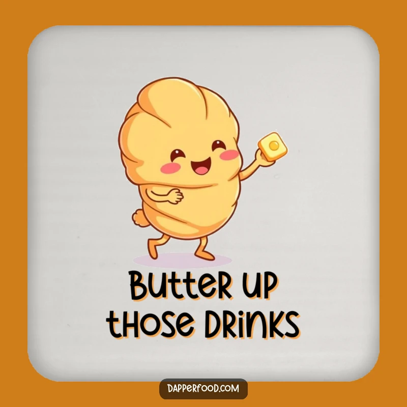 Funny Croissant Jig Drink Coaster - Hilarious Protection for Your Table