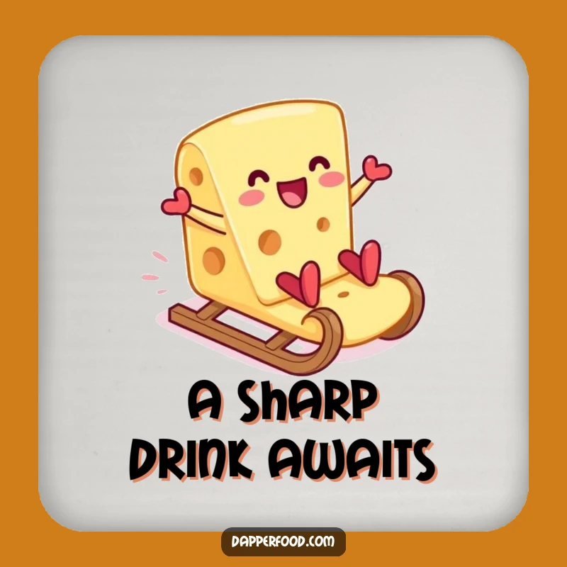 Funny Cheese Cracker Slide Coaster - Protect Surfaces with Cheesy Charm Gift