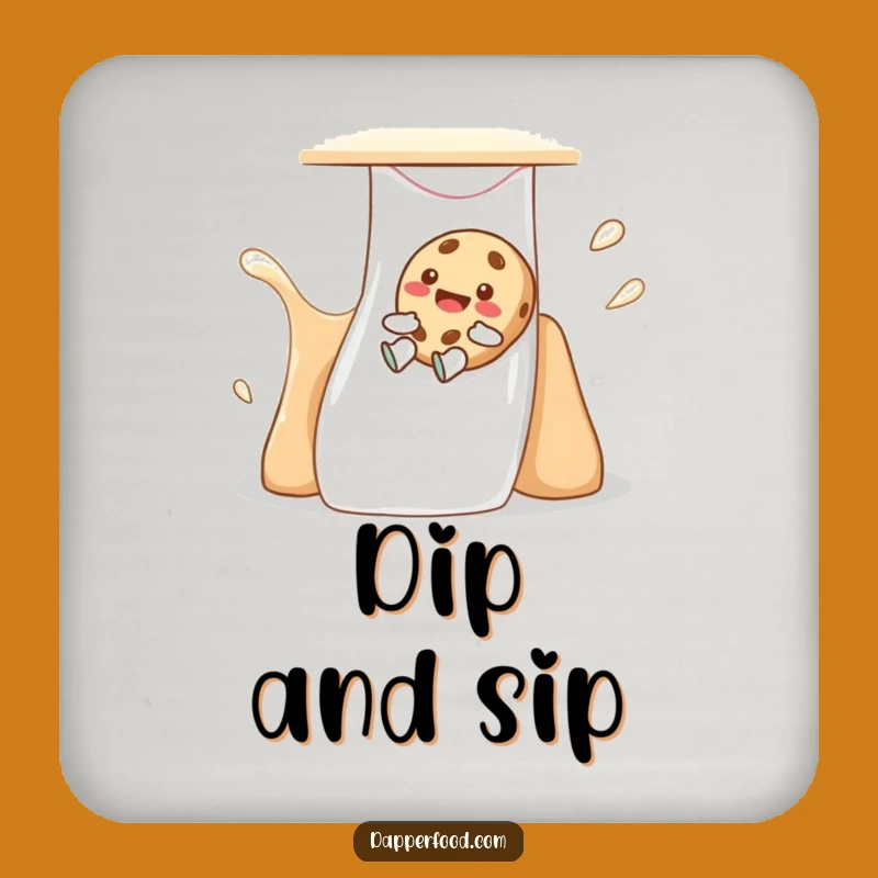 Funny Cookie Slide Drink Coaster - Protect Surfaces With Sweetness