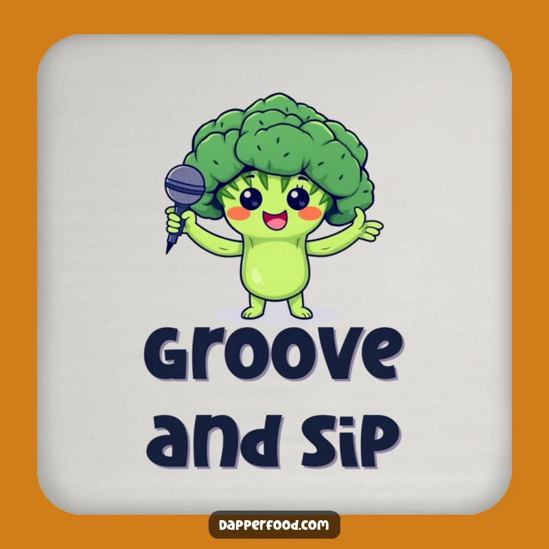 Funny Broccoli Coaster - Protect Surfaces with Comedy!
