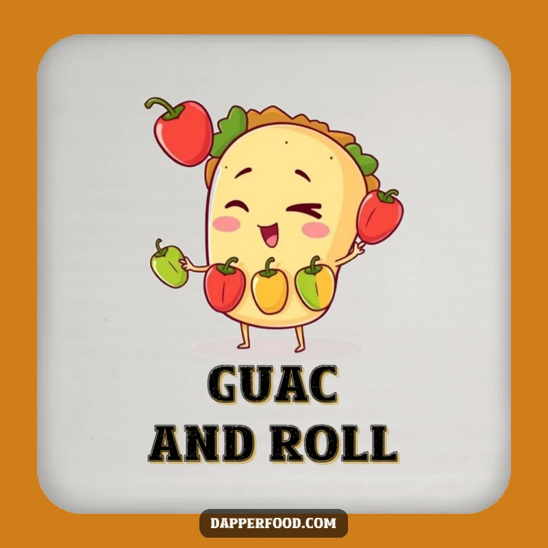 Funny Taco Juggling Coaster: Protect Surfaces with Fiesta Fun