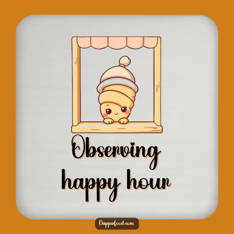 Funny Croissant Bakery Coaster - Protect Surfaces with Charm!