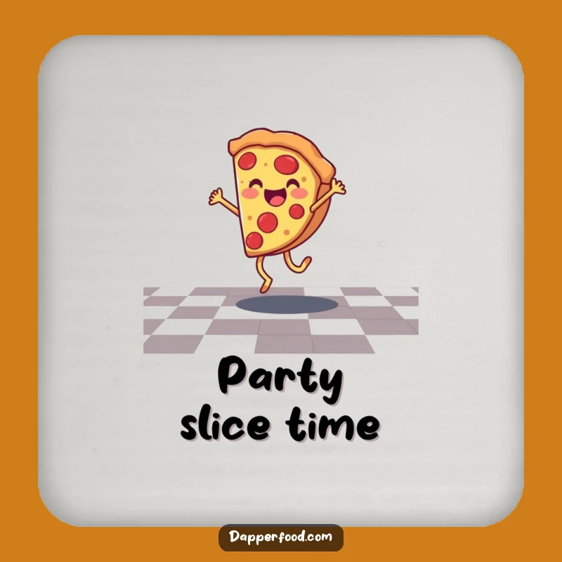 Funny Pizza Cartwheel Drink Coaster - Protect Surfaces With Fun