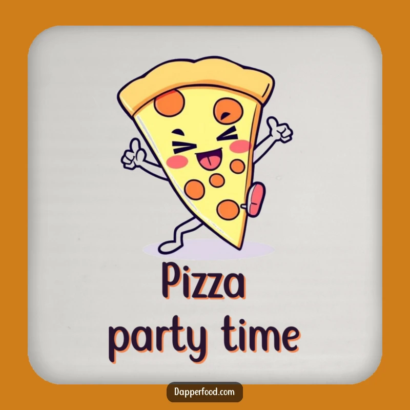 Funny Kawaii Pizza Kick Coasters: Protect Surfaces with Fighting Art Funny Gift