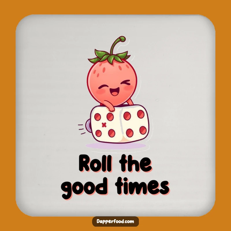 Funny Strawberry Dice Coasters: Protect Surfaces, Hilarious Drink Accessory Gift!
