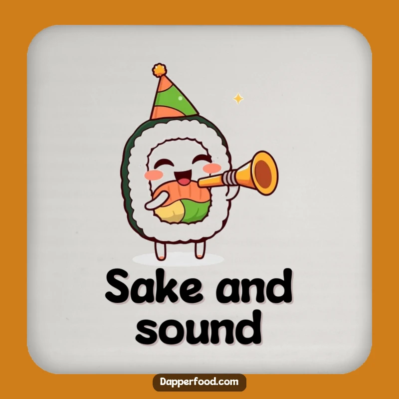 Funny Sushi Trumpet Coaster - Festive Protection with Musical Food Art