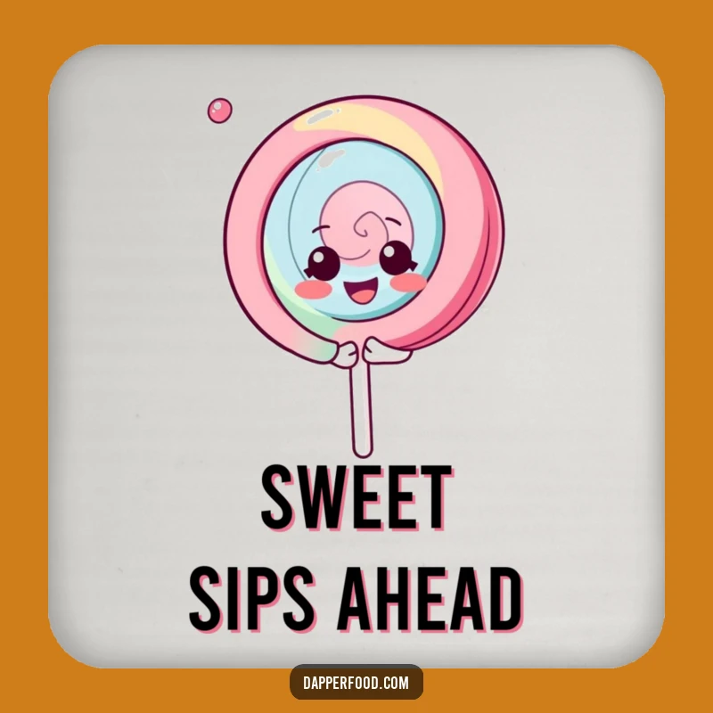 Funny Kawaii Lollipop Coasters: Protect Surfaces with Gleeful Art Funny Gift