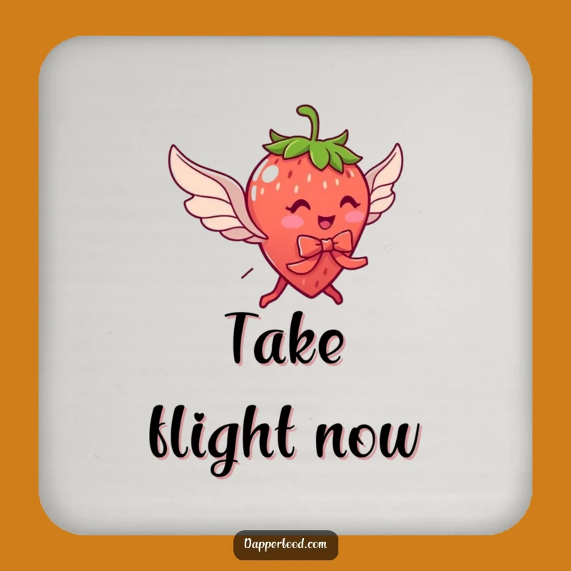 Funny Strawberry Coaster - Protect Surfaces with Whimsy!