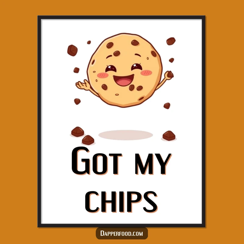 Funny Cookie Juggling Poster: Whimsical Wall Art for Kitchens