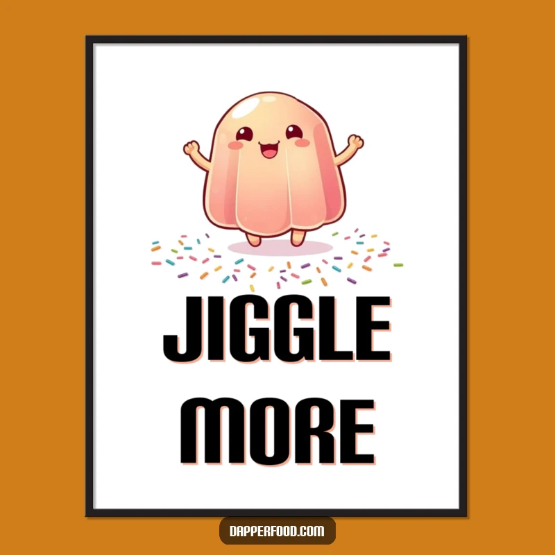 Funny Jelly Bounce Poster: Cheerful Wall Art for Kitchens & Playrooms