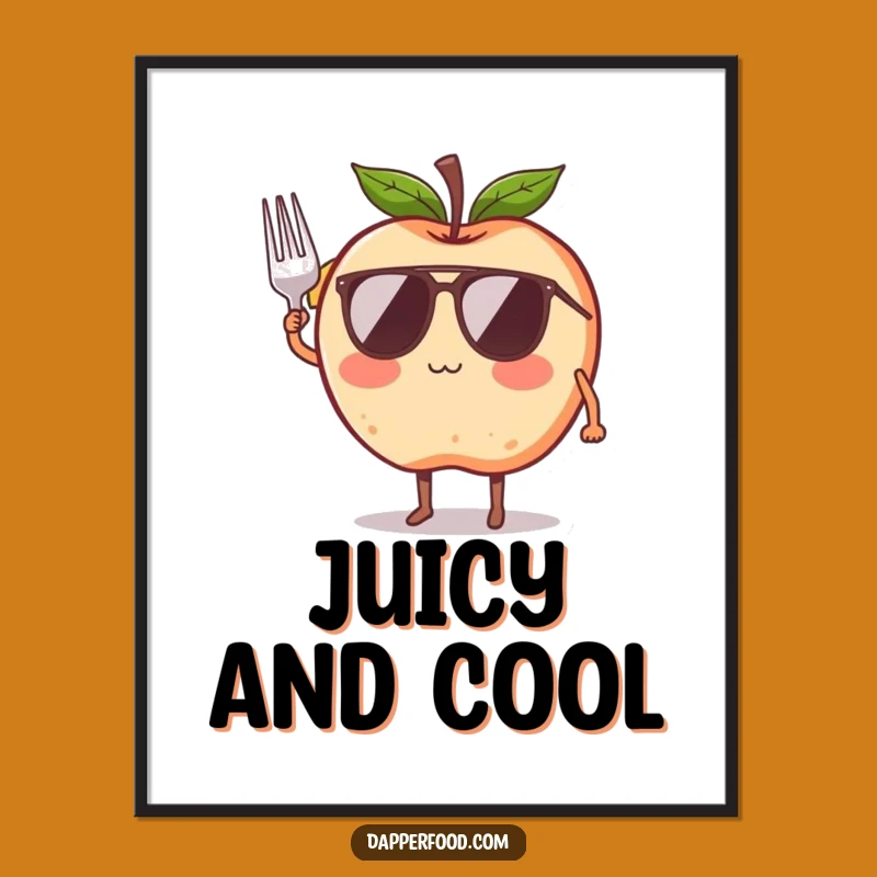 Funny Apple Sunglasses Poster - Hilarious Cartoon Art for Your Wall!